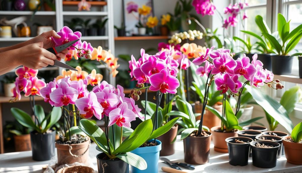 Orchid Pruning and Repotting