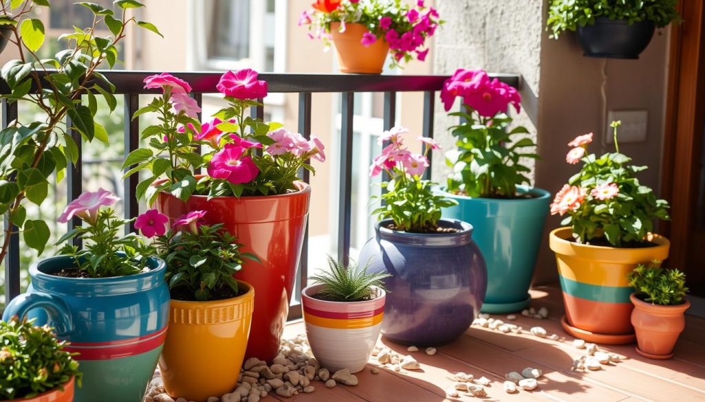 balcony garden pots