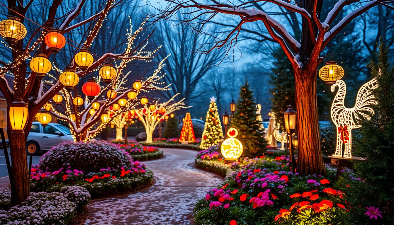 holiday garden illumination