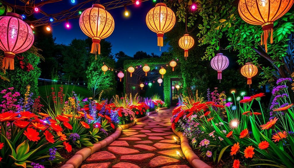 illuminated garden decor