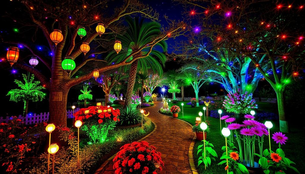 illuminated garden decor