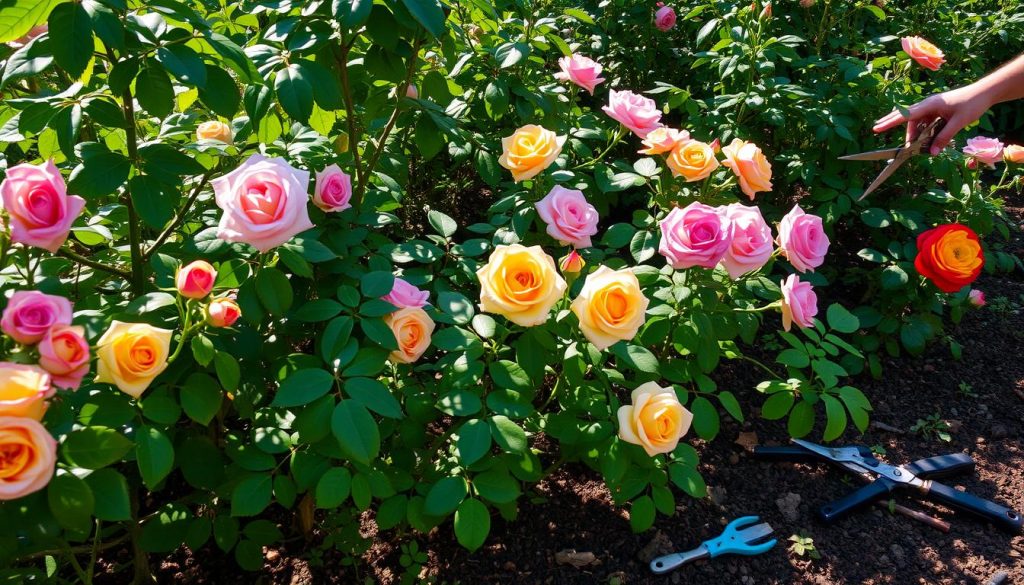 rose garden maintenance